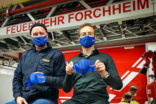 FFW Forchheim rüstet sich mit eigenen Masken von in MEDIAS aus!